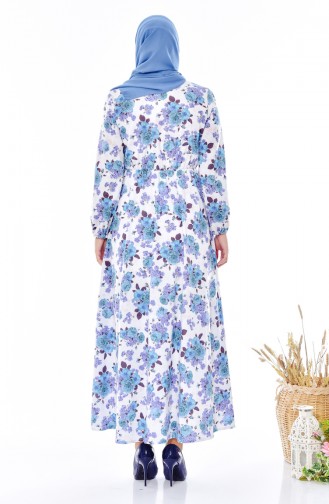 Blue Hijab Dress 6162G-01