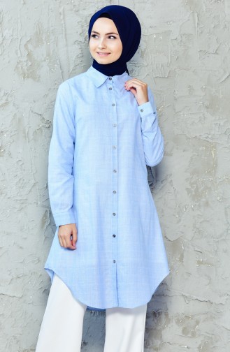 Keten Tunik 2454-05 Mavi 2454-05