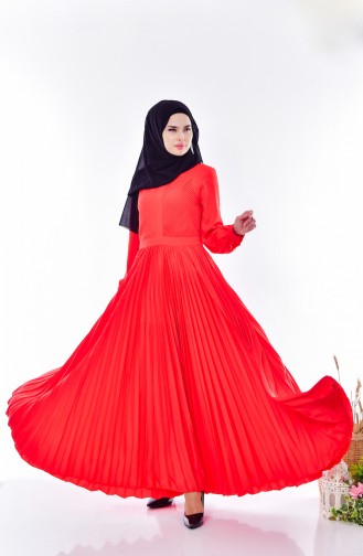 Robe Plissée 28358-05 Corail 28358-05