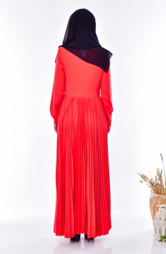 Pleated Dress 28358-05 Coral 28358-05