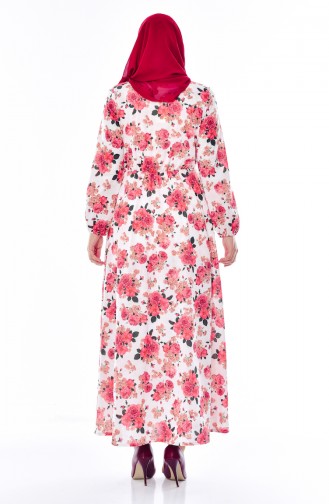 Coral Hijab Dress 6162G-02