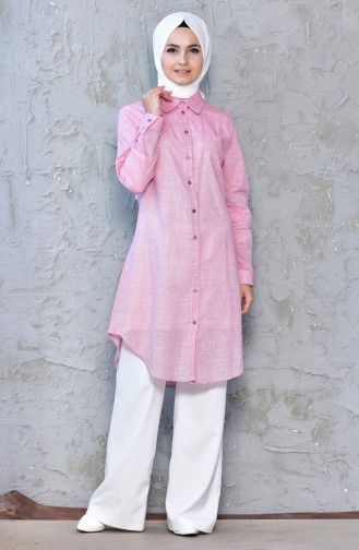 Keten Tunik 6329-05 Mercan