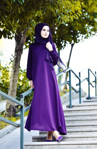 Robe Manches élastique 6666-11 Plum 6666-11