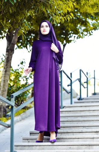 Robe Manches élastique 6666-11 Plum 6666-11