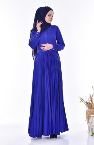 Robe Plissée 28358-03 Bleu Roi 28358-03