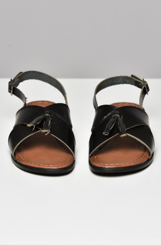 Sandales Cuir Pour Femme A3008-18-01 Noir 3008-18-01