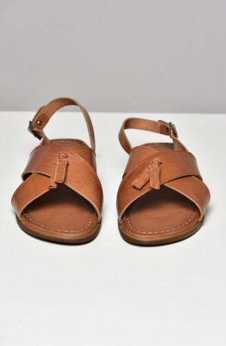 Tobacco Brown Summer Sandals 3008-18-02