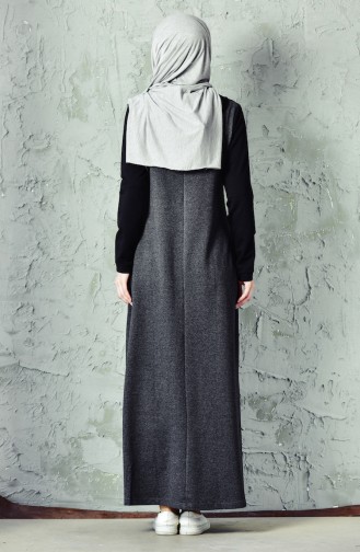 Anthracite Hijab Dress 8213-01