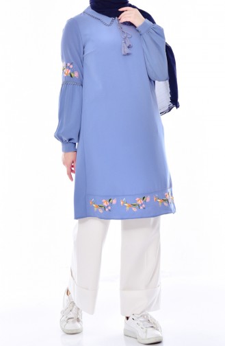 Embroidered Tunic 4167-04 Baby Blue 4167-04