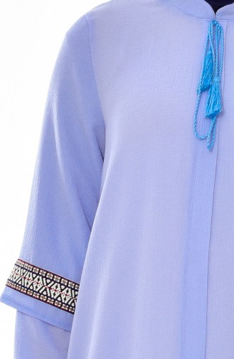 Embroidered Sleeve Tunic 4173-03 Baby Blue 4173-03