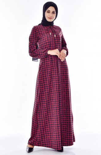Claret Red Hijab Dress 2002-03