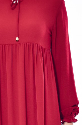 Robe Plissée 1029-03 Bordeaux 1029-03