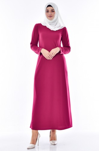 Fuchsia Hijab Dress 3323-08