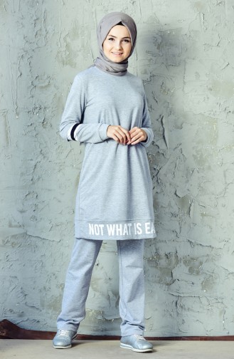 BWEST Printed Tracksuit 8177-05 Gray 8177-05