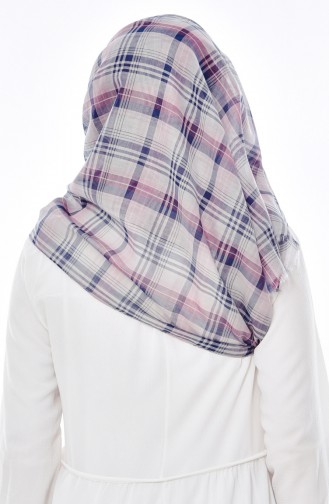 Cotton Plaid Shawl 99215-02 Gray Black 99215-02