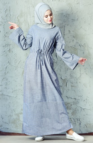 Gray Hijab Dress 4403-01