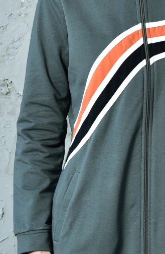 بي وست كاب رياضي طويل بتصميم سحاب 8210-03 لون اخضر كاكي 8210-03