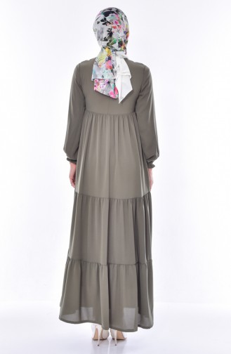 Khaki İslamitische Jurk 1029-04