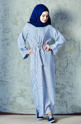 Striped Sport Dress 4402-04 Indigo 4402-04