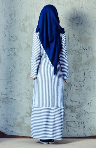 Indigo Hijab Dress 4402-04