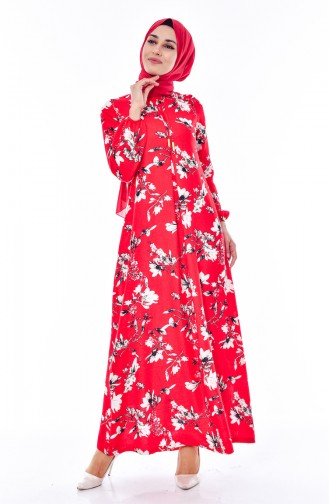 Kleid mit Schnürer 1938-01 Rot Weiß 1938-01
