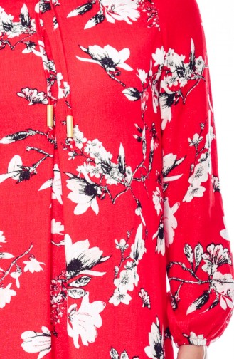 Kleid mit Schnürer 1938-01 Rot Weiß 1938-01