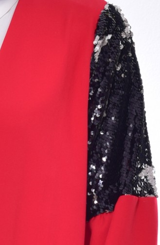Sequined Cape 8533-01 Red 8533-01