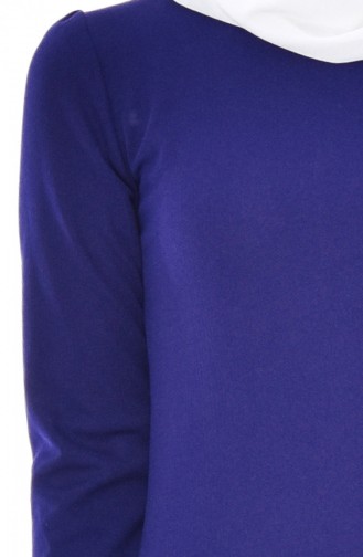 Zero Collar Dress 3323-06 Navy Blue 3323-06