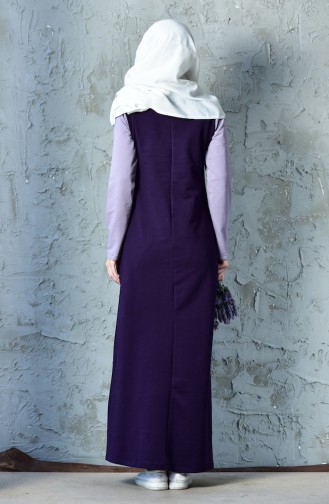 Purple Hijab Dress 8215-05