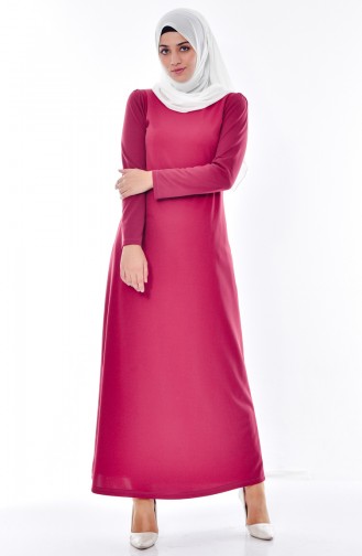Plum Hijab Dress 3323-03