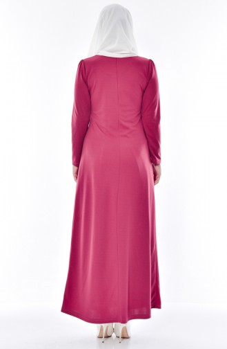 Plum Hijab Dress 3323-03