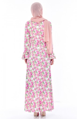 Pink Hijab Dress 0042C-01