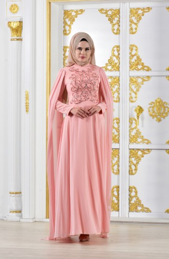 Abendkleid mit Perlen 0121-02 Schwarz 0150-01