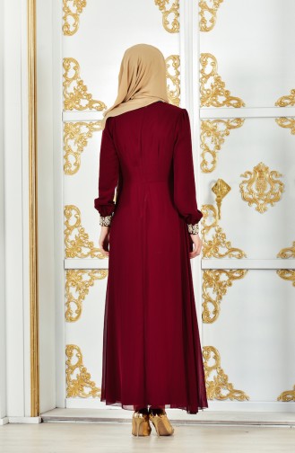 Claret red İslamitische Jurk 52700-01