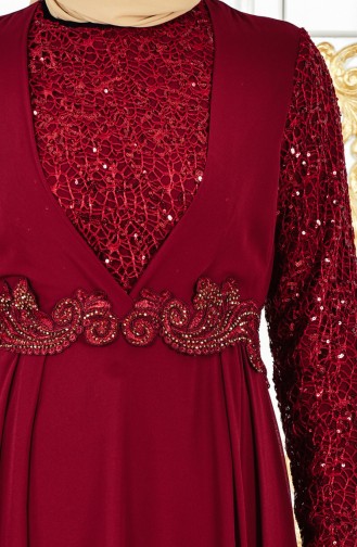 فستان أحمر كلاريت 52701-01