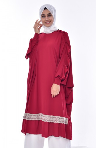 Yarasa Kol Salaş Tunik 1016-01 Bordo