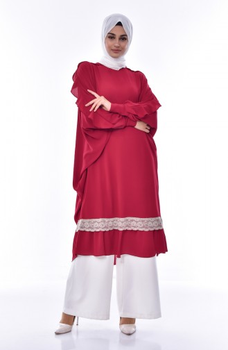 Yarasa Kol Salaş Tunik 1016-01 Bordo