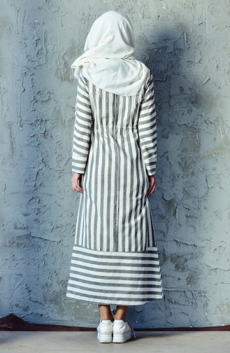 Gray Hijab Dress 3892A-02