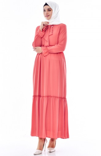Dusty Rose Hijab Dress 4914-12