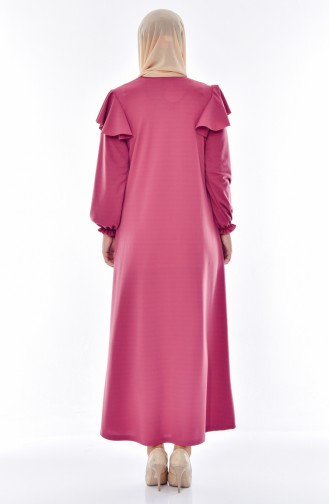 Geraftes Kleid mit Tasche 3320-01 Rosa 3320-01