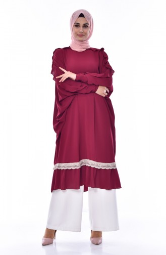 Yarasa Kol Salaş Tunik 1016-02 Koyu Mürdüm 1016-02