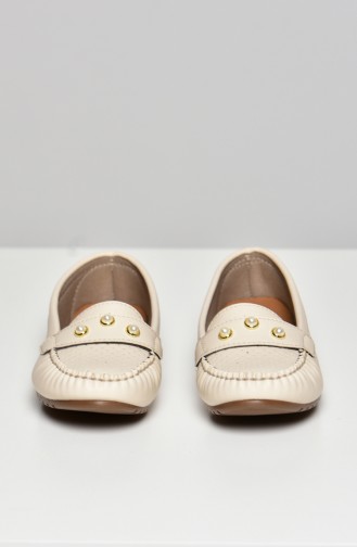 Cream Woman Flat Shoe 50266-03