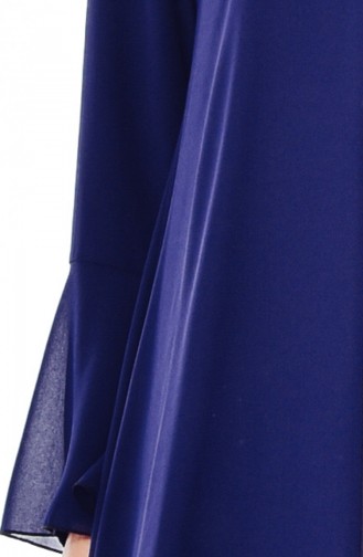 Abaya a Capuche 2522-02 Bleu Marine 2522-02