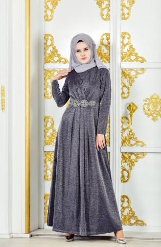 Abendkleid mit Spitzen 1272-02 Dunkelblau 1272-02