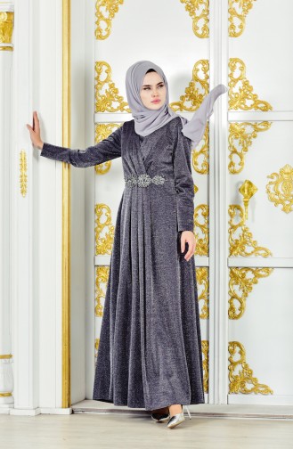 Abendkleid mit Spitzen 1272-02 Dunkelblau 1272-02