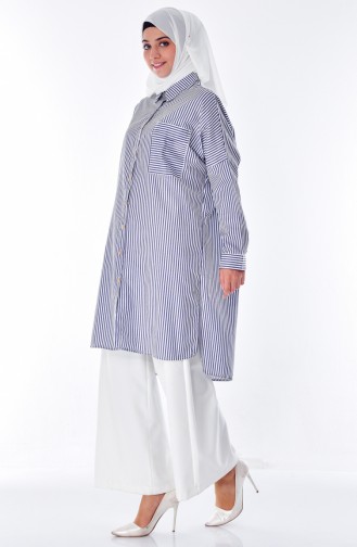 Salaş Gömlek Tunik 0724-03 Lacivert
