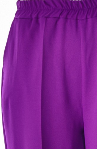 VMODA Large Size Elastic Pocketed Pants 3103-10 Purple 3103-10