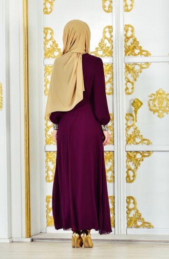 Kleid aus Chiffon 52700-06 Zwetschge 52700-06