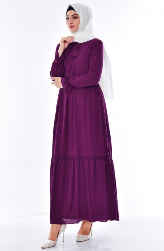Plum Hijab Dress 4914-06