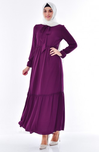 Plum Hijab Dress 4914-06